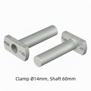 Gripper fitting with Ø14 mm clamp and 60 mm shaft for EOAT systems