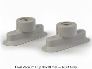 oval vacuum cup 30x10 mm NBR grey for EOAT systems